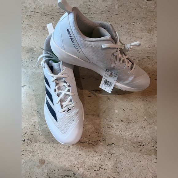 Adidas Adizero Instinct IH3468 Women's 13 Softball Sneaker White/Navy Blue